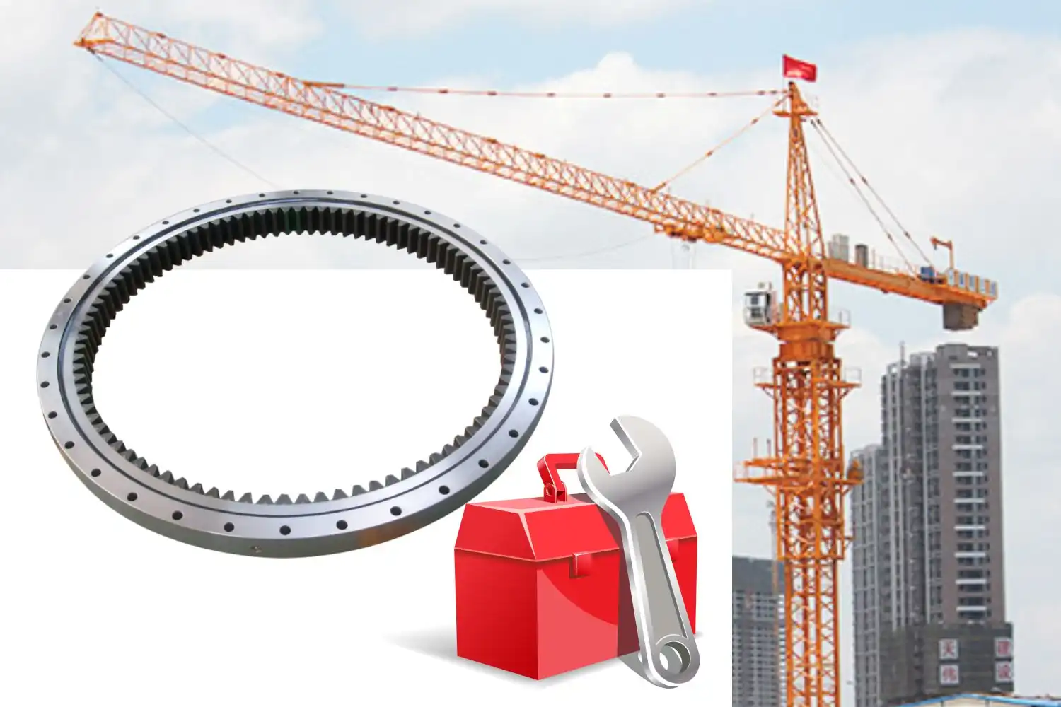 What Causes Tower Crane Slewing Bearing Wear and Tear?