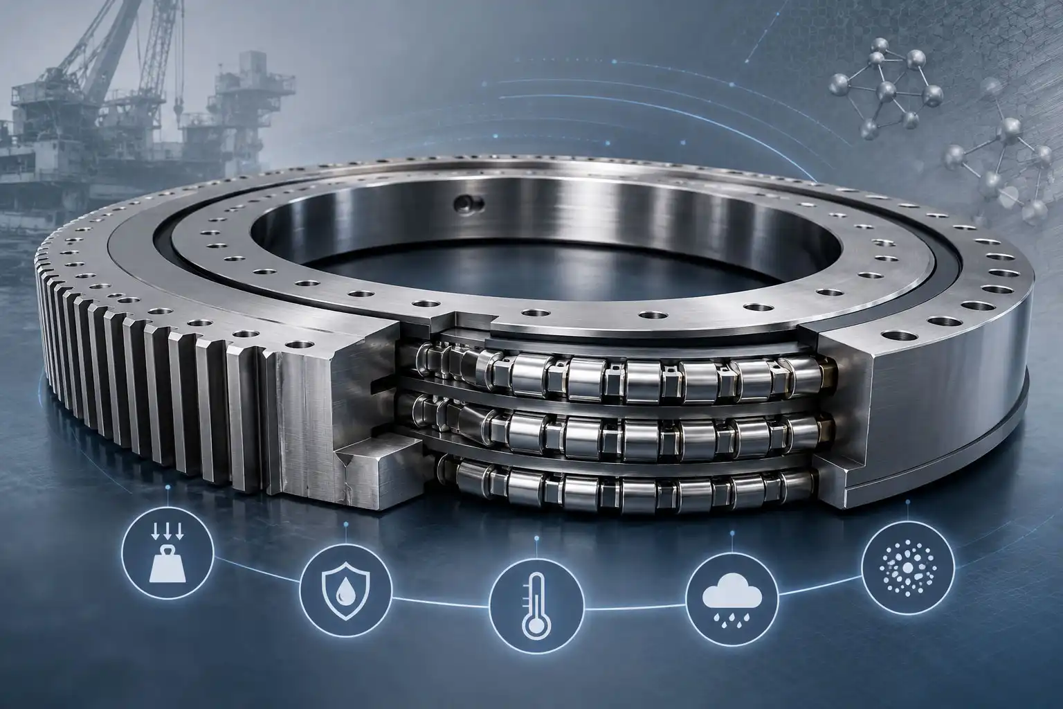 Triple Row Roller Slewing Bearings: Material Selection Guide