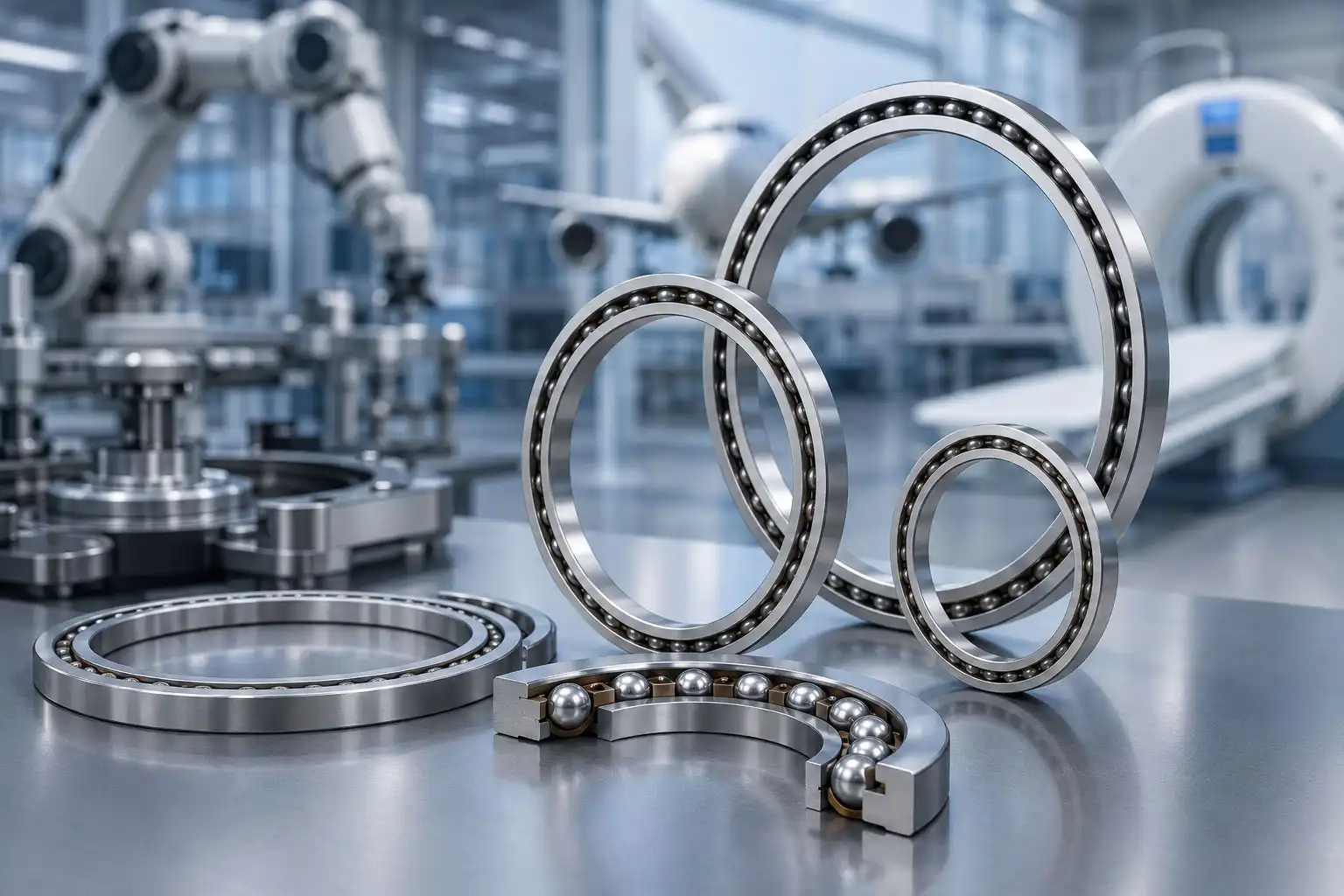 Thin Section Angular Contact Bearings for Combined Load Control Thin Section Angular Contact Bearings for Combined Load Control